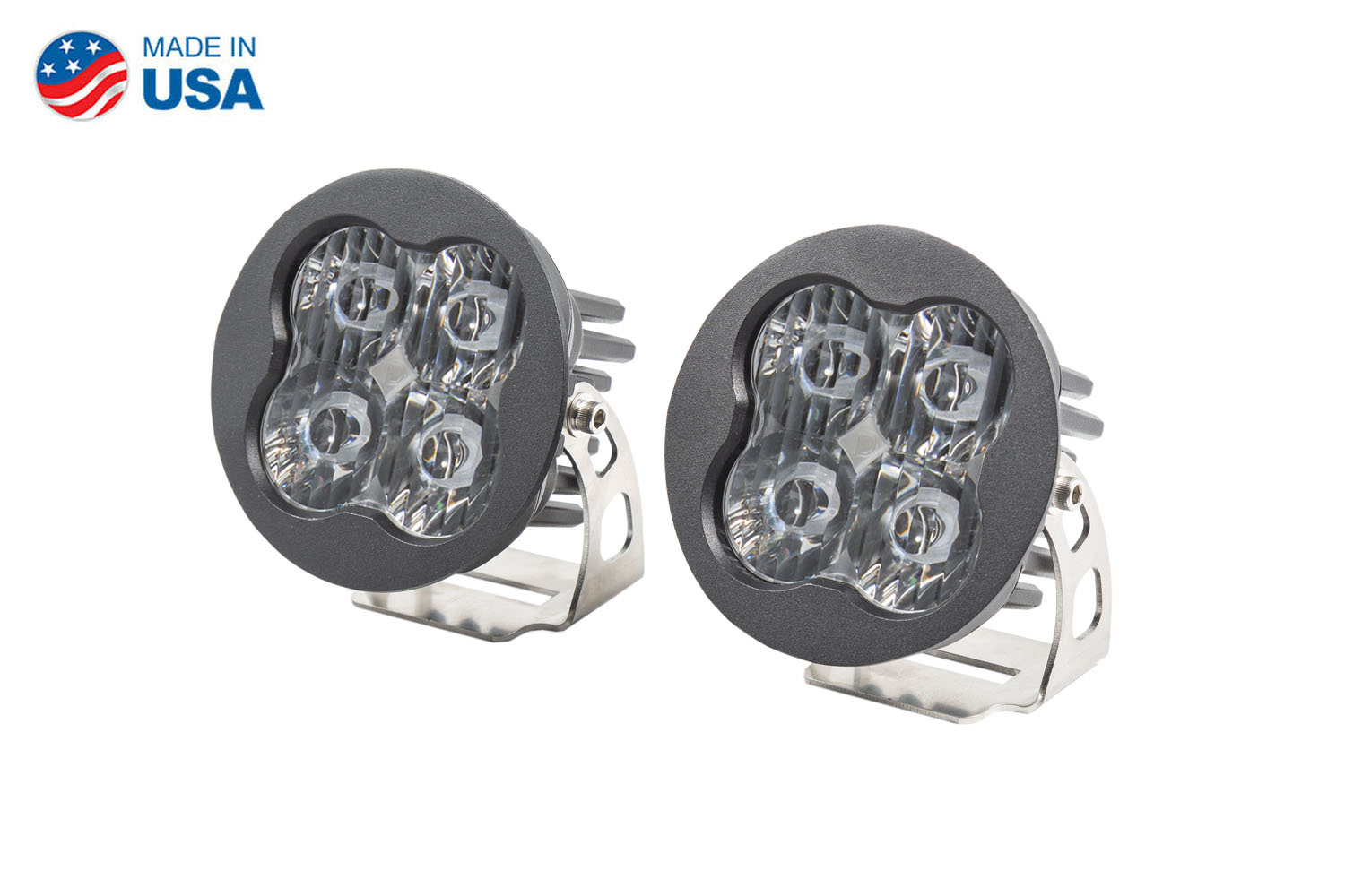 Diode Dynamics Worklight SS3 Sport White SAE Driving Round (pair) - Click Image to Close